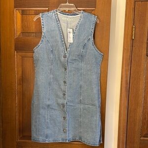 Denim Button-Down Dress